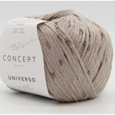 94% VISKOZĖ, 4% Polyester, 2% Polyamide  / Katia Universo 50 g / 150 m